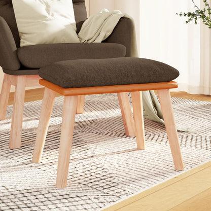 Podnožka Hnědá 45X29,5X35 Cm Textil A Umělá Kůže