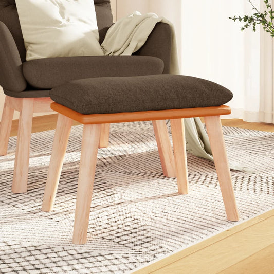 Podnožka Hnědá 45X29,5X35 Cm Textil A Umělá Kůže