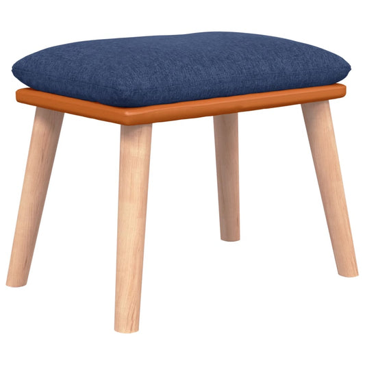 Podnožka Modrá 45X29,5X35 Cm Textil A Umělá Kůže