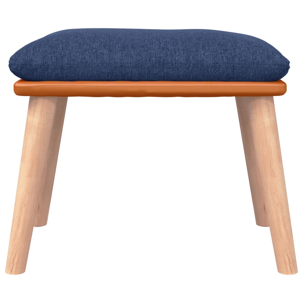Podnožka Modrá 45X29,5X35 Cm Textil A Umělá Kůže