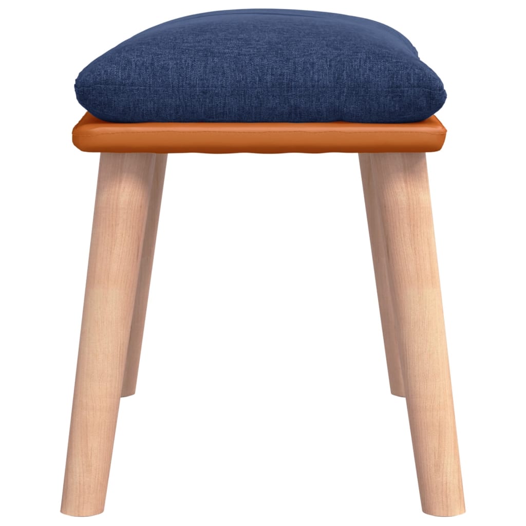Podnožka Modrá 45X29,5X35 Cm Textil A Umělá Kůže