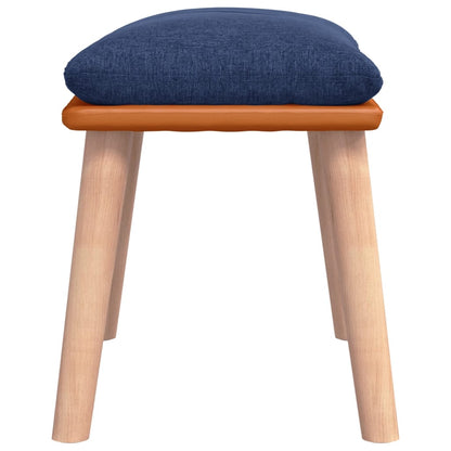 Podnožka Modrá 45X29,5X35 Cm Textil A Umělá Kůže