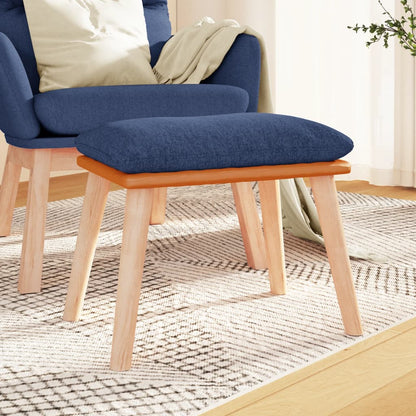 Podnožka Modrá 45X29,5X35 Cm Textil A Umělá Kůže