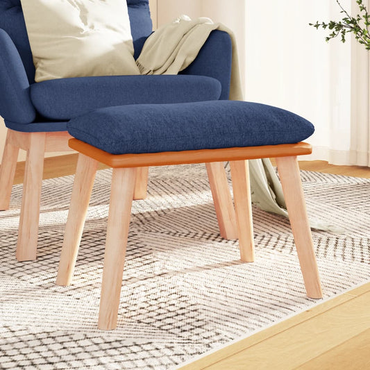 Podnožka Modrá 45X29,5X35 Cm Textil A Umělá Kůže