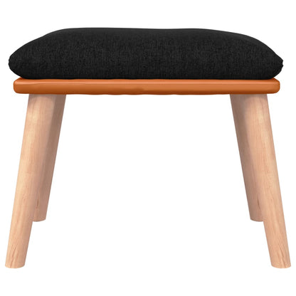 Podnožka Černá 45X29,5X35 Cm Textil A Umělá Kůže