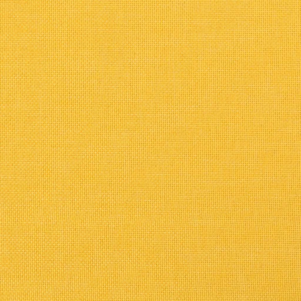 Podnožka Hořčicově Žlutá 45X29,5X35 Cm Textil A Umělá Kůže