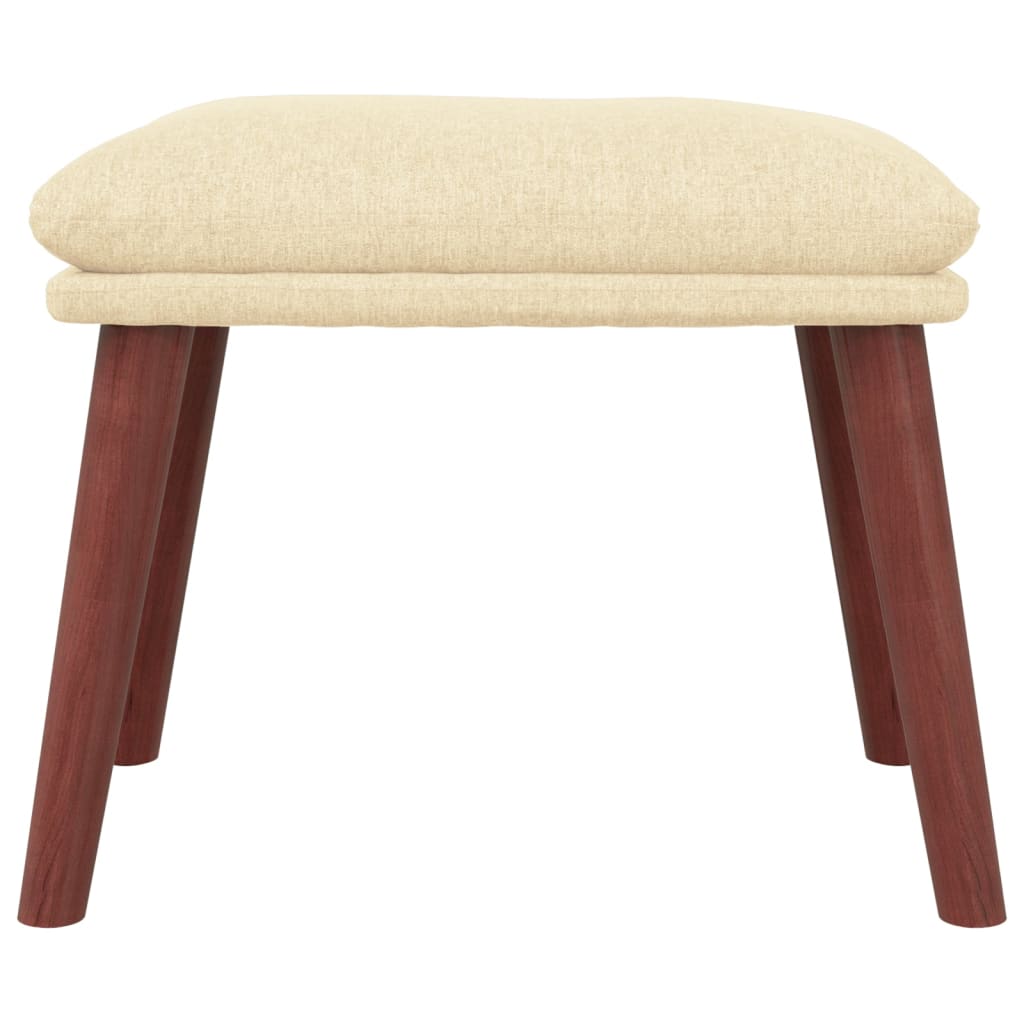 Podnožka Krémová 45 X 29,5 X 35 Cm Textil