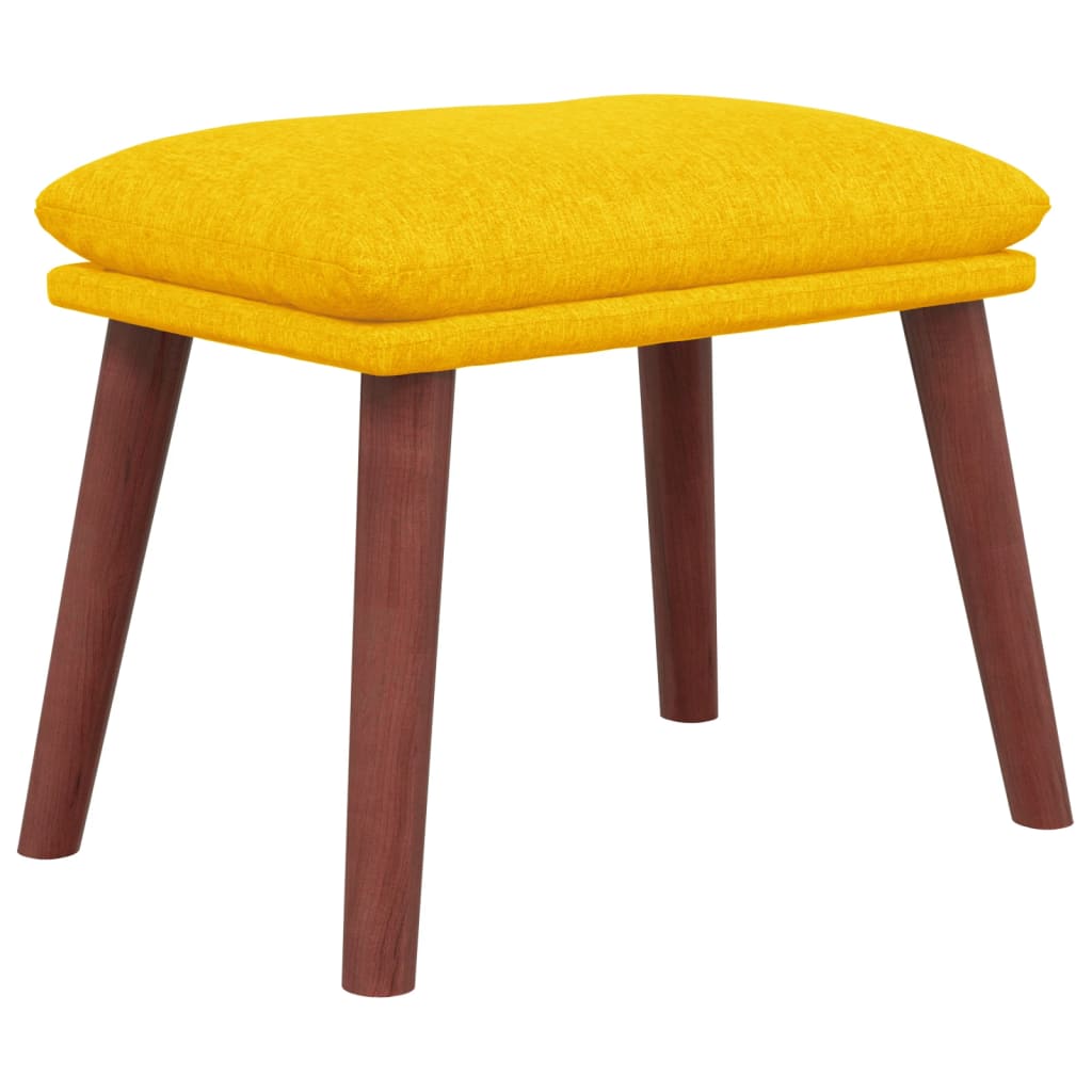 Podnožka Hořčicově Žlutá 45 X 29,5 X 35 Cm Textil