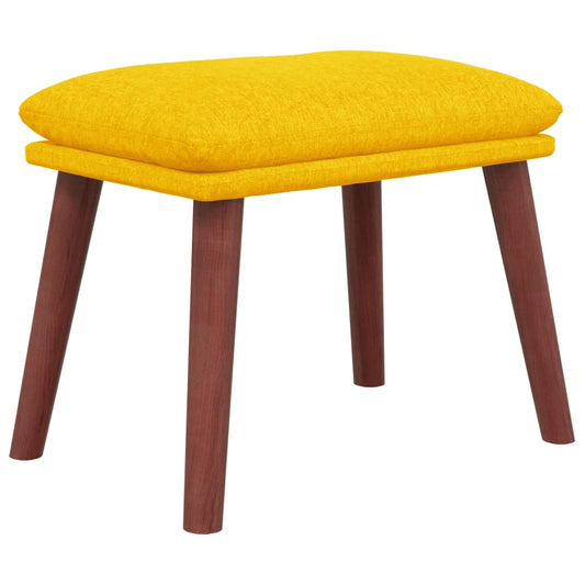 Podnožka Hořčicově Žlutá 45 X 29,5 X 35 Cm Textil