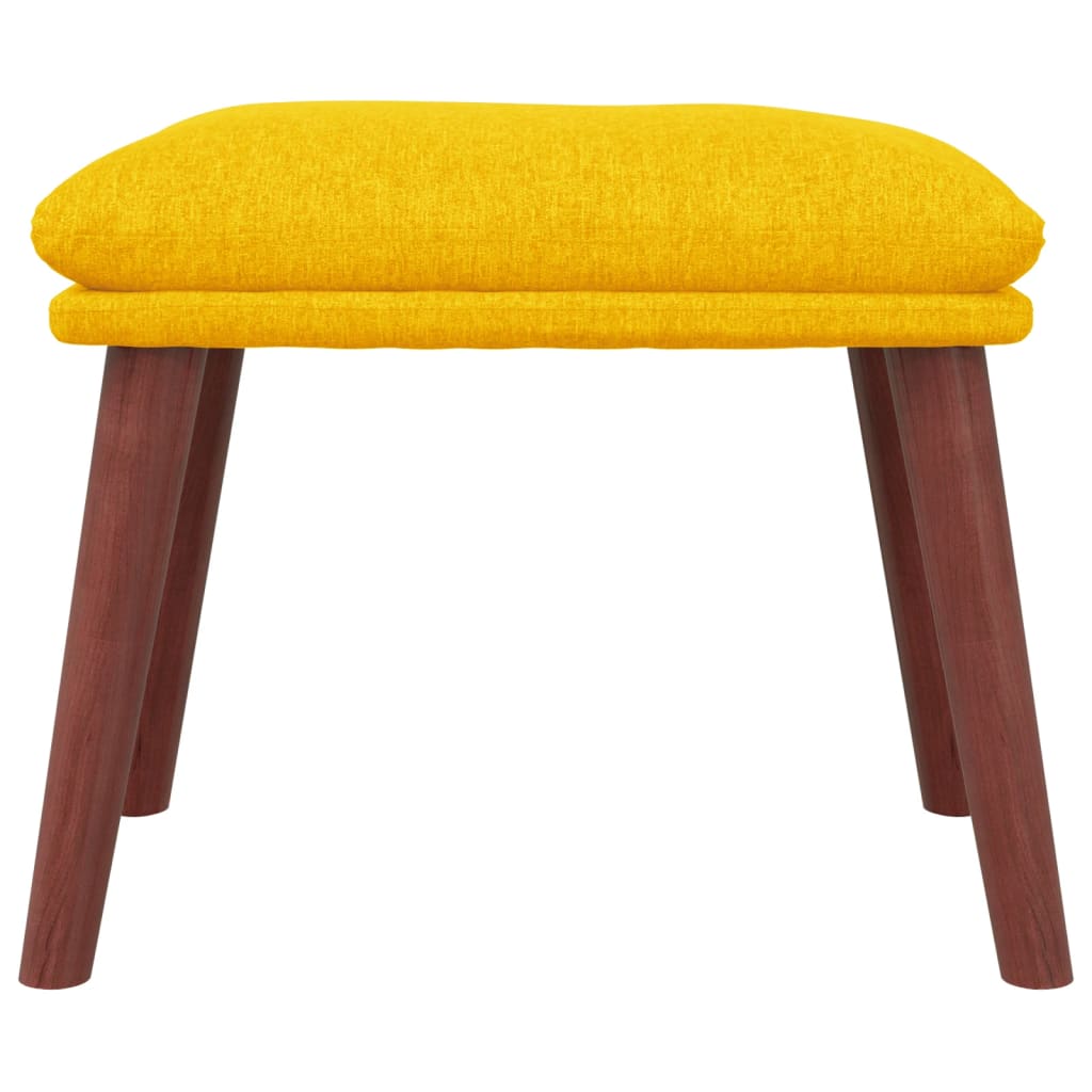 Podnožka Hořčicově Žlutá 45 X 29,5 X 35 Cm Textil