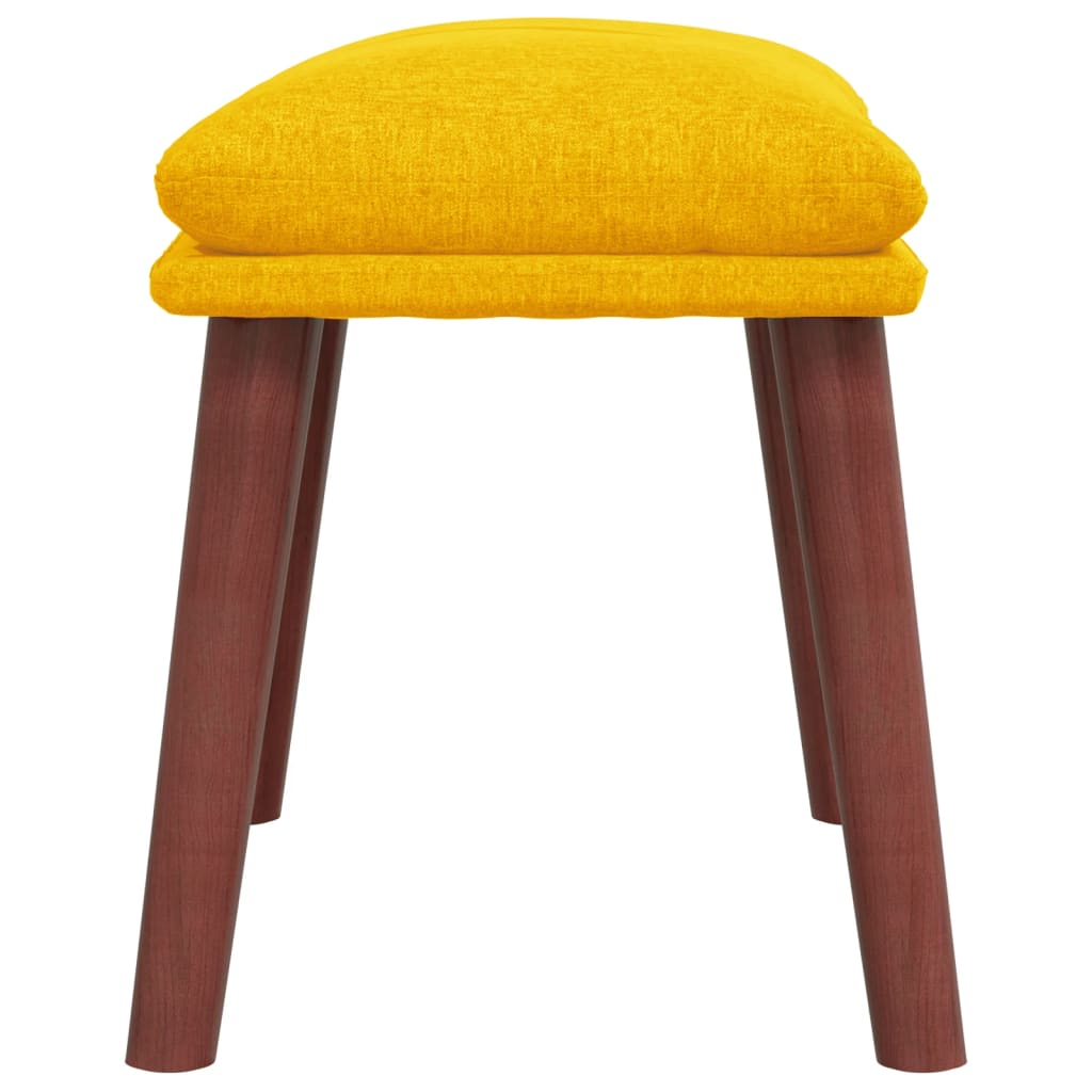 Podnožka Hořčicově Žlutá 45 X 29,5 X 35 Cm Textil