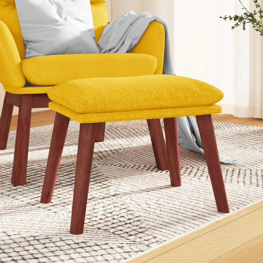 Podnožka Hořčicově Žlutá 45 X 29,5 X 35 Cm Textil