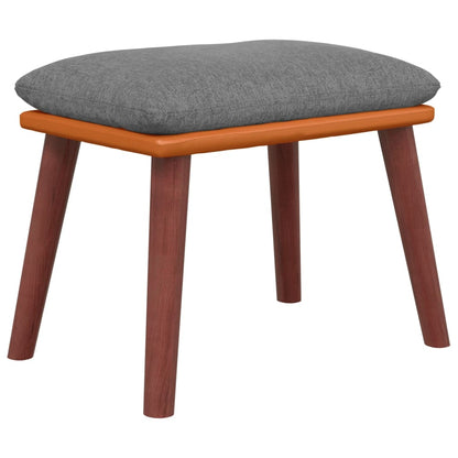 Podnožka Světle Šedá 45X29,5X35 Cm Textil A Umělá Kůže