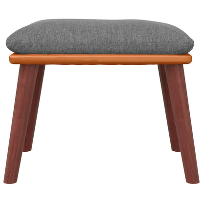 Podnožka Světle Šedá 45X29,5X35 Cm Textil A Umělá Kůže