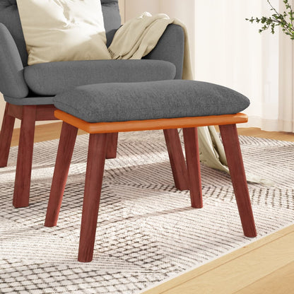 Podnožka Světle Šedá 45X29,5X35 Cm Textil A Umělá Kůže