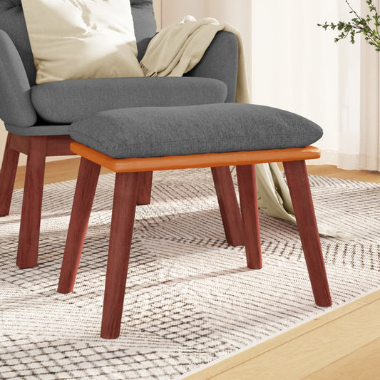 Podnožka Světle Šedá 45X29,5X35 Cm Textil A Umělá Kůže