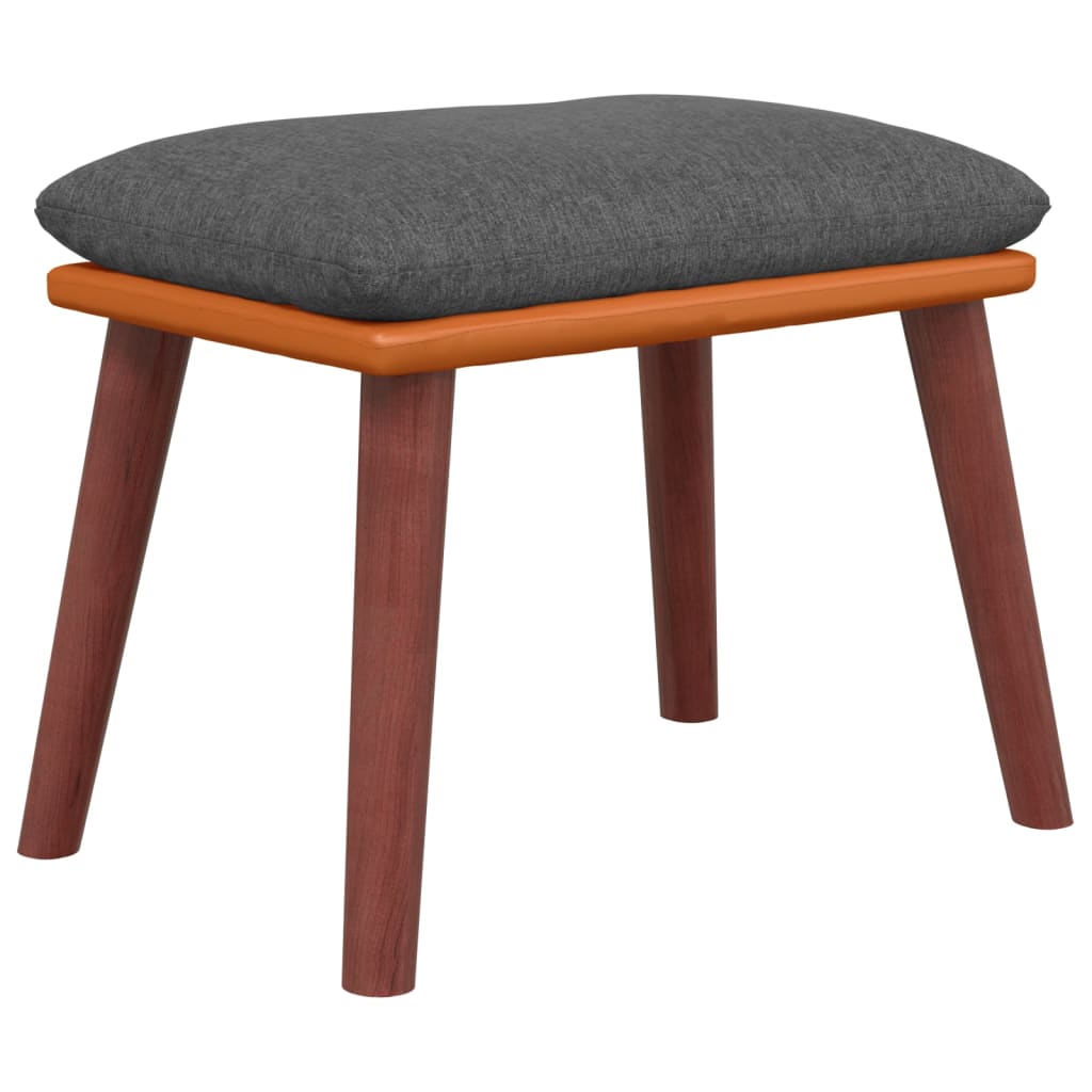 Podnožka Tmavě Šedá 45X29,5X35 Cm Textil A Umělá Kůže