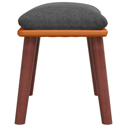 Podnožka Tmavě Šedá 45X29,5X35 Cm Textil A Umělá Kůže