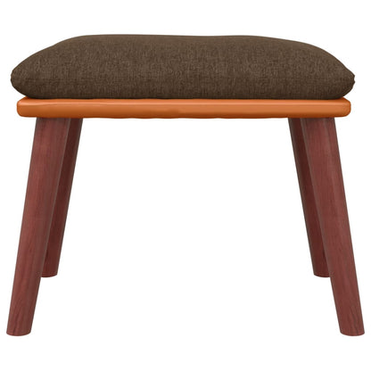 Podnožka Hnědá 45X29,5X35 Cm Textil A Umělá Kůže
