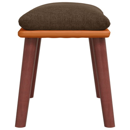 Podnožka Hnědá 45X29,5X35 Cm Textil A Umělá Kůže