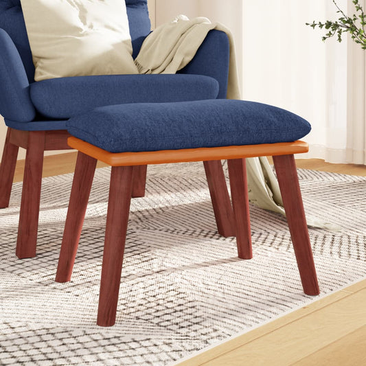 Podnožka Modrá 45X29,5X35 Cm Textil A Umělá Kůže