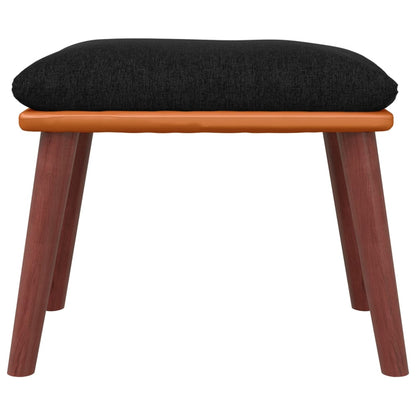 Podnožka Černá 45X29,5X35 Cm Textil A Umělá Kůže