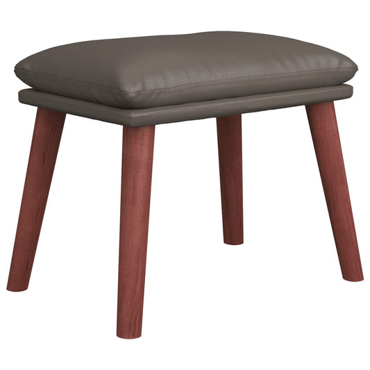 Podnožka Šedá 45X29,5X35 Cm Umělá Kůže