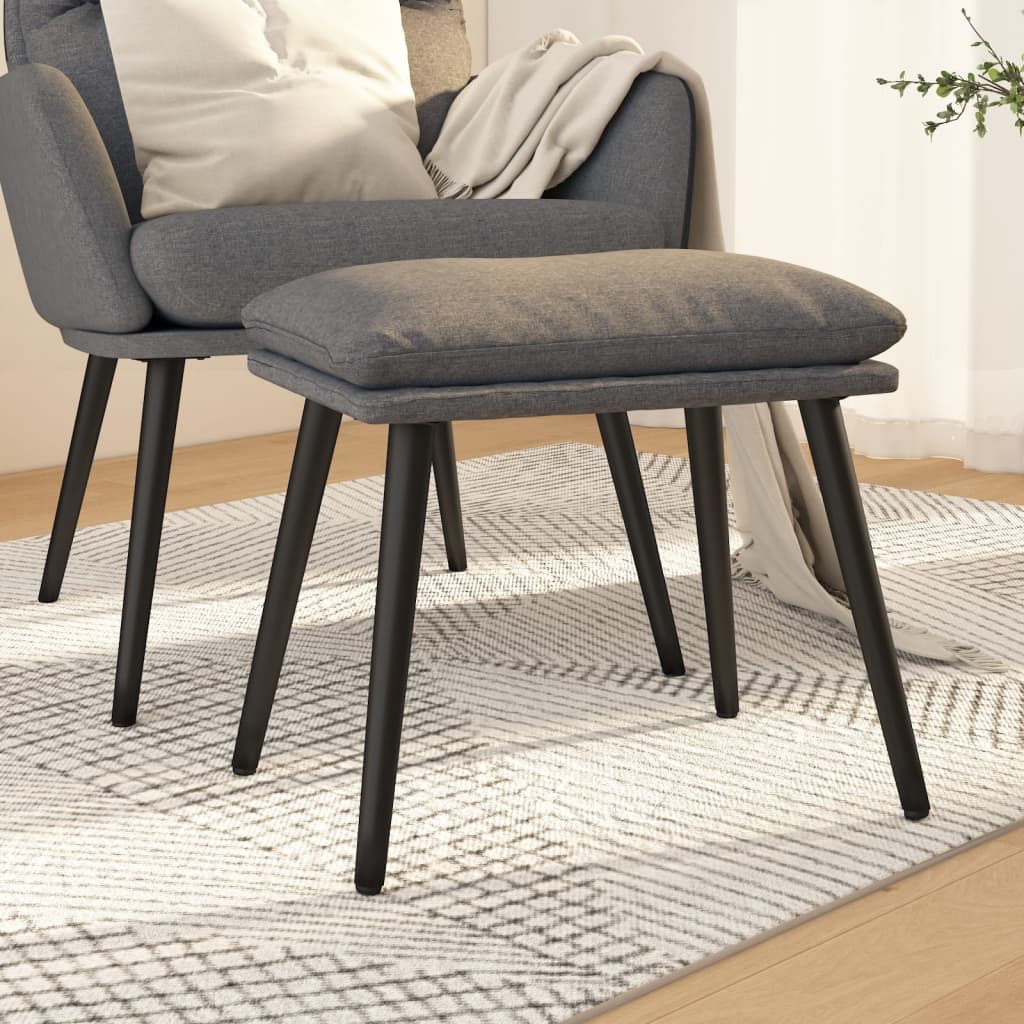 Podnožka Světle Šedá 45X29,5X35 Cm Textil