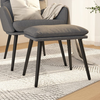 Podnožka Světle Šedá 45X29,5X35 Cm Textil