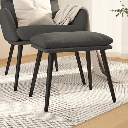 Podnožka Tmavě Šedá 45 X 29,5 X 35 Cm Textil