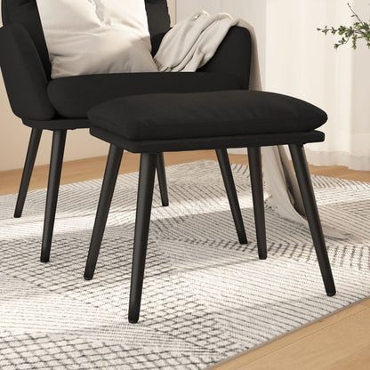 Podnožka Černá 45 X 29,5 X 35 Cm Textil