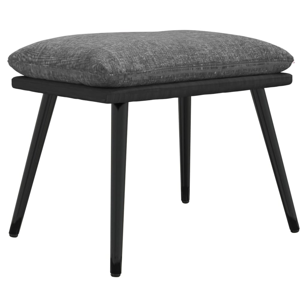 Podnožka Světle Šedá 45X29,5X35 Cm Textil A Umělá Kůže
