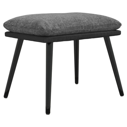 Podnožka Světle Šedá 45X29,5X35 Cm Textil A Umělá Kůže