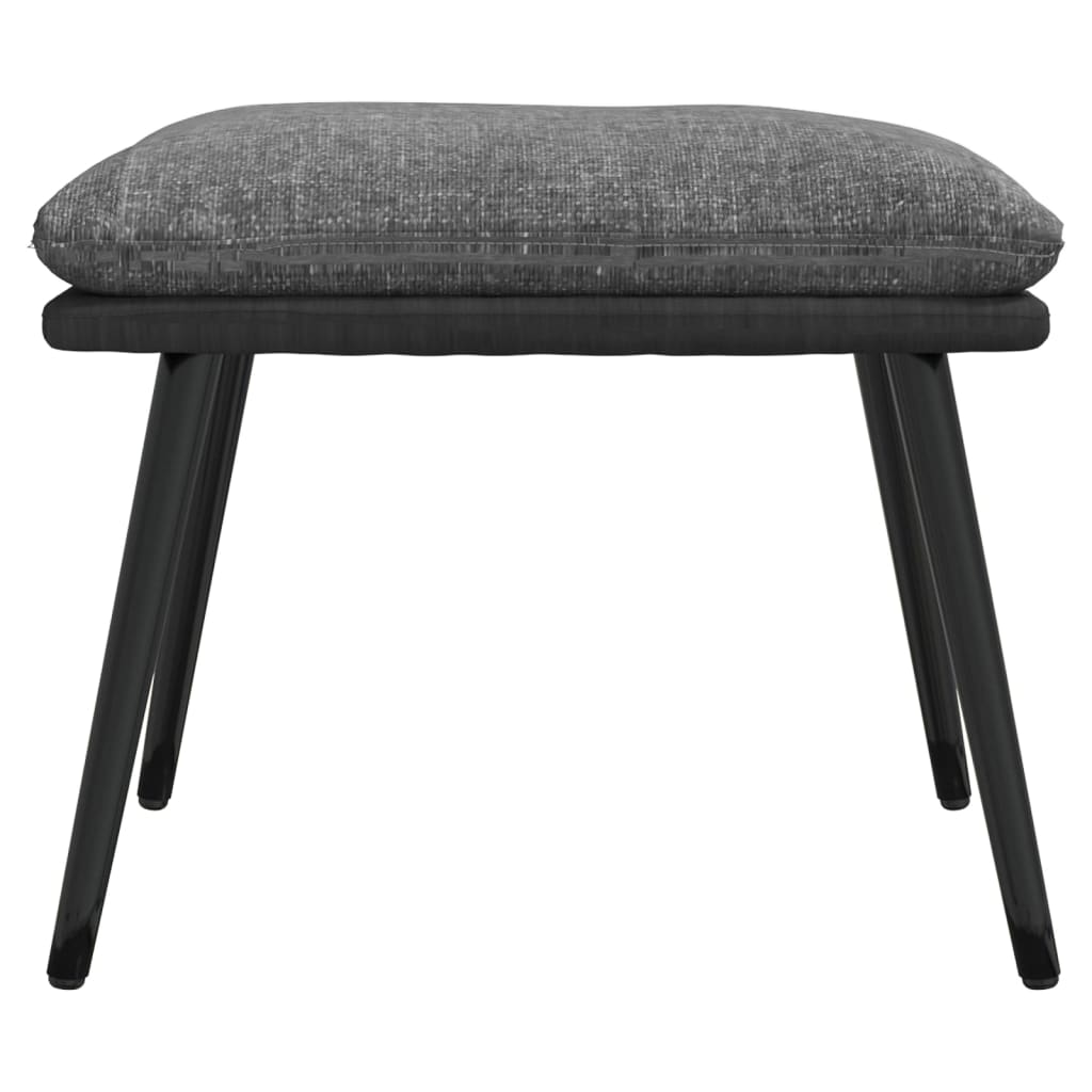 Podnožka Světle Šedá 45X29,5X35 Cm Textil A Umělá Kůže