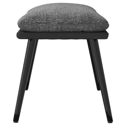 Podnožka Světle Šedá 45X29,5X35 Cm Textil A Umělá Kůže