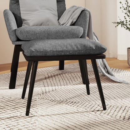 Podnožka Světle Šedá 45X29,5X35 Cm Textil A Umělá Kůže