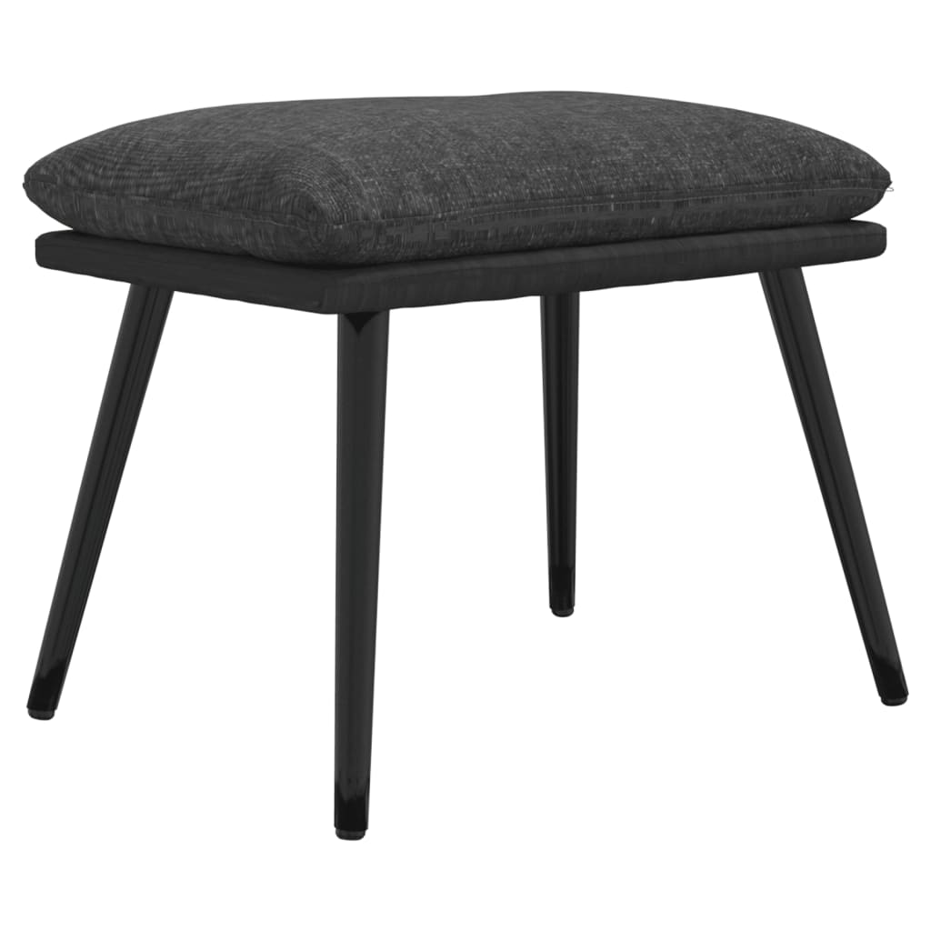 Podnožka Tmavě Šedá 45X29,5X35 Cm Textil A Umělá Kůže
