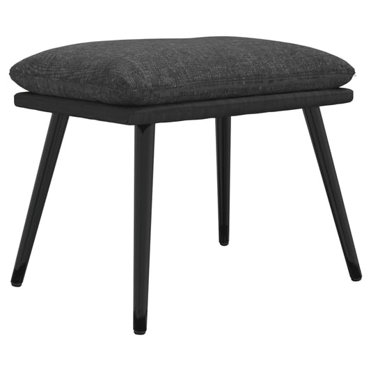 Podnožka Tmavě Šedá 45X29,5X35 Cm Textil A Umělá Kůže