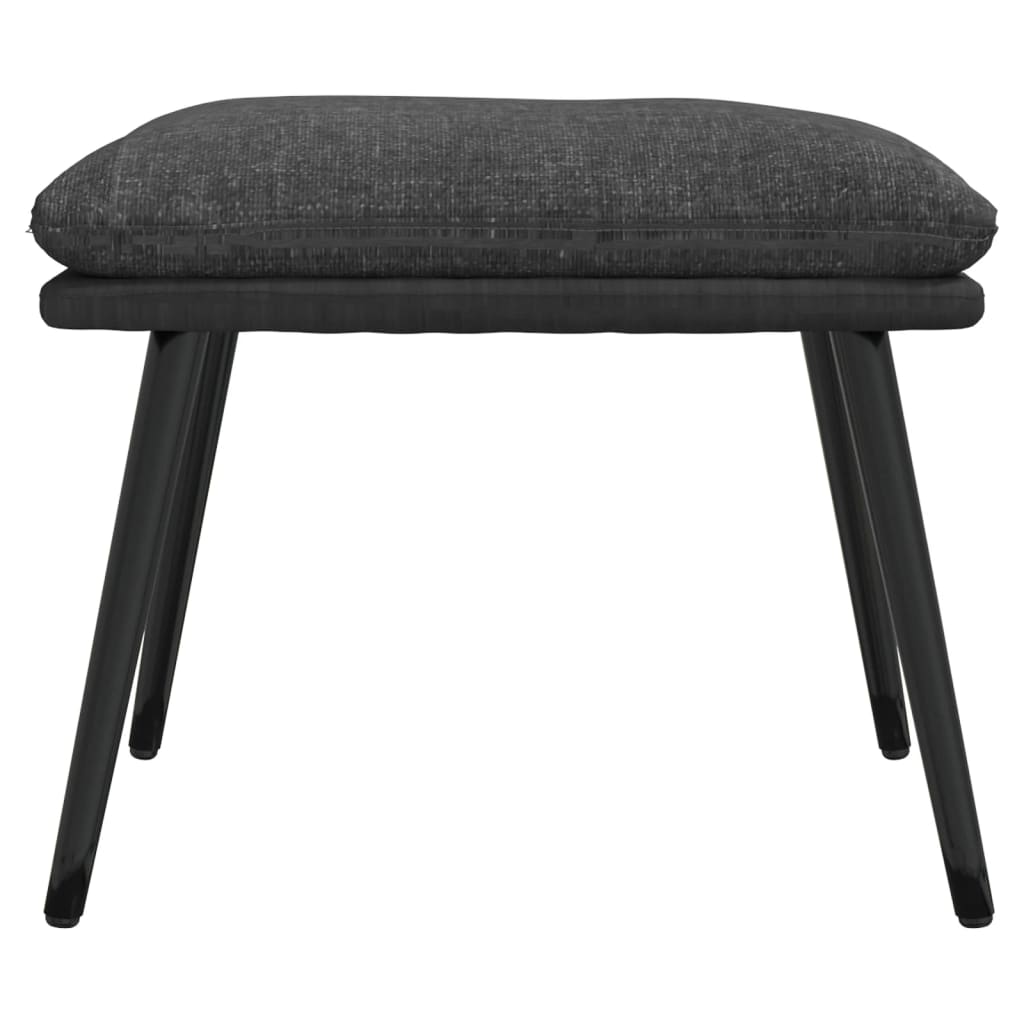 Podnožka Tmavě Šedá 45X29,5X35 Cm Textil A Umělá Kůže