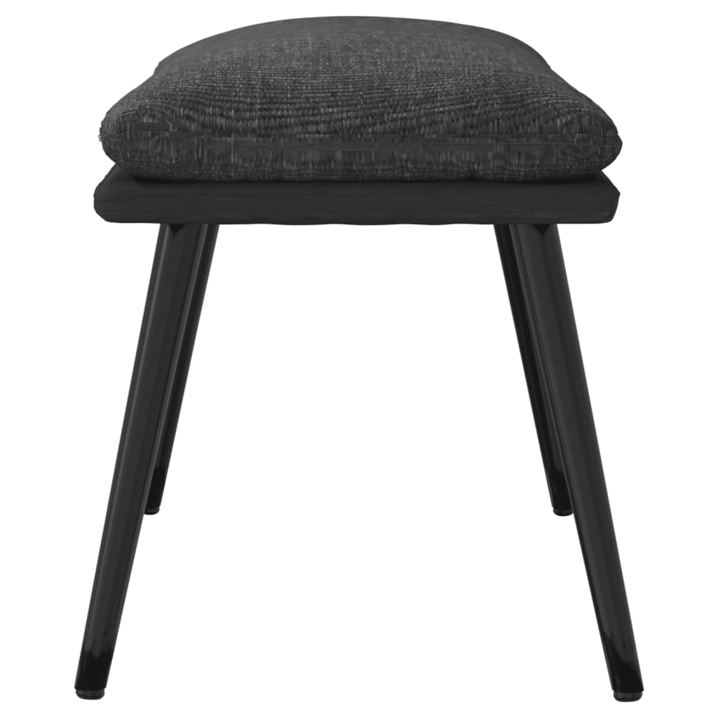 Podnožka Tmavě Šedá 45X29,5X35 Cm Textil A Umělá Kůže