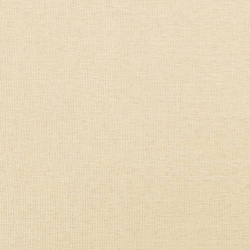 Podnožka Krémová 45X29,5X35 Cm Textil A Umělá Kůže