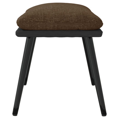 Podnožka Hnědá 45X29,5X35 Cm Textil A Umělá Kůže