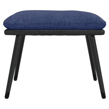 Podnožka Modrá 45X29,5X35 Cm Textil A Umělá Kůže