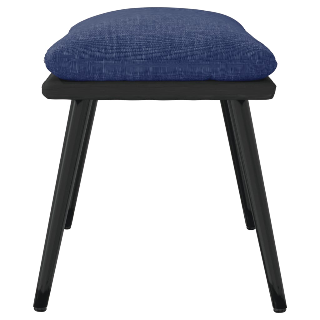 Podnožka Modrá 45X29,5X35 Cm Textil A Umělá Kůže