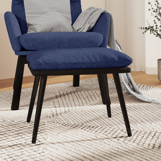 Podnožka Modrá 45X29,5X35 Cm Textil A Umělá Kůže
