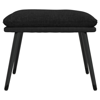 Podnožka Černá 45X29,5X35 Cm Textil A Umělá Kůže