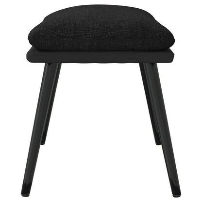Podnožka Černá 45X29,5X35 Cm Textil A Umělá Kůže