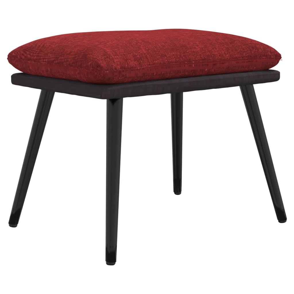 Podnožka Vínová 45X29,5X35 Cm Textil A Umělá Kůže