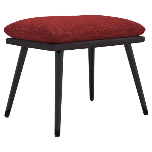 Podnožka Vínová 45X29,5X35 Cm Textil A Umělá Kůže