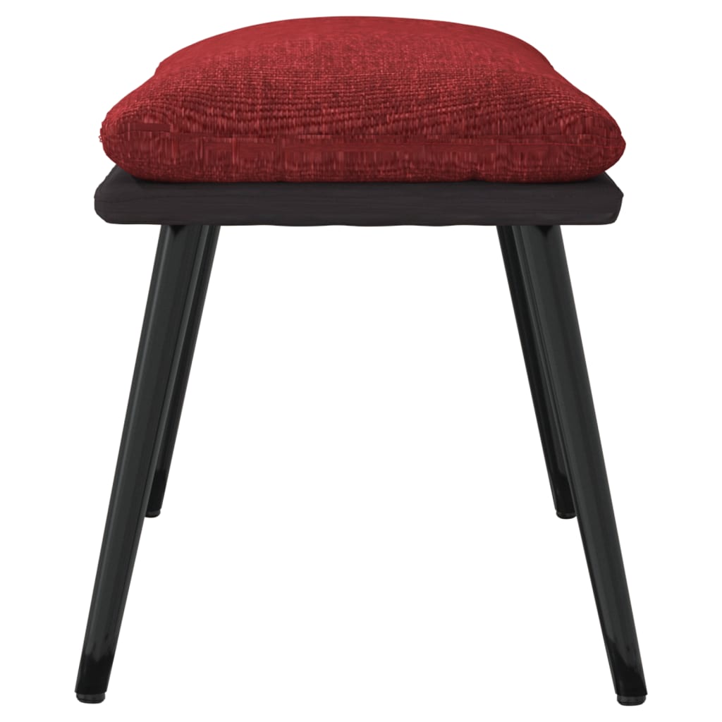 Podnožka Vínová 45X29,5X35 Cm Textil A Umělá Kůže